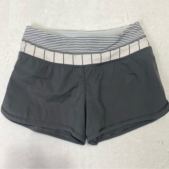 Lululemon Groovy Run Short Soot Light Slalom Stripe Angel Wing Size Size 4 - Picture 4 of 14